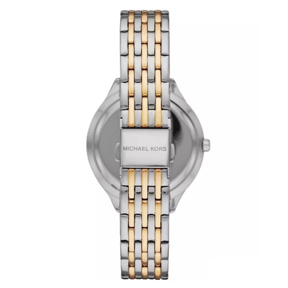 MICHAEL Michael Kors Mindy Watch Silver Gold NWT - Picture 7 of 11